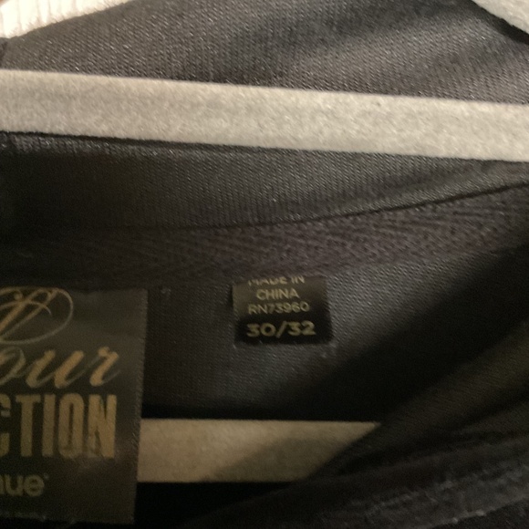 Avenue Black Velour Zip-Up Hoodie Jacket - Picture 3 of 4